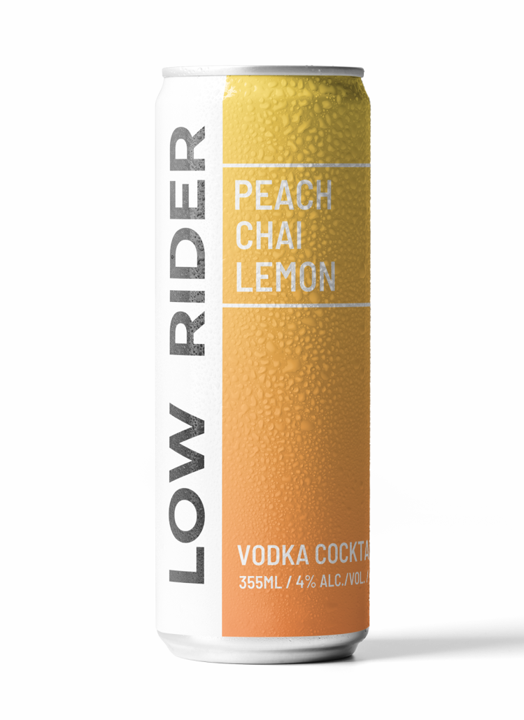 Low Rider Peach Chai Lemon Vodka Cocktail